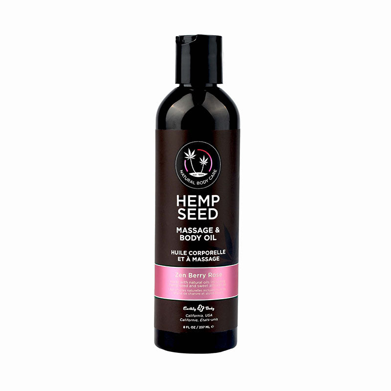 Hemp Seed Massage & Body Oil - (Blackberry, Yellow Rose & Amber) - Naughty by Nature Adult Store
