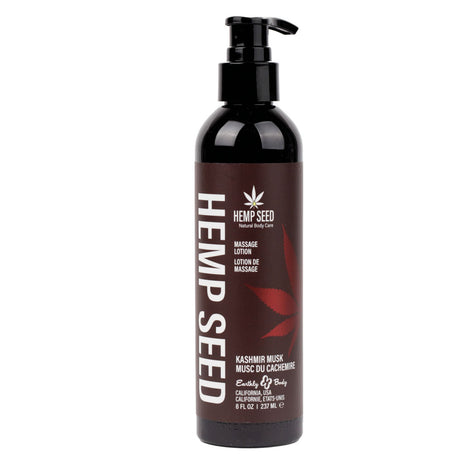 Hemp Seed Massage Lotion - Kashmir Musk (Brandy, Jasmine, Cedarwood Musk) Scented - 237 ml Bottle - Naughty by Nature Adult Store