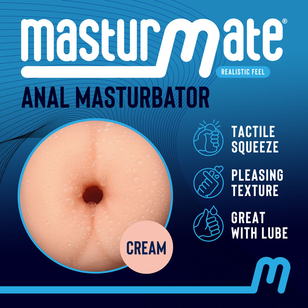 Masturmate - Butt - Cream - Flesh Anal Stroker - Naughty by Nature Adult Store