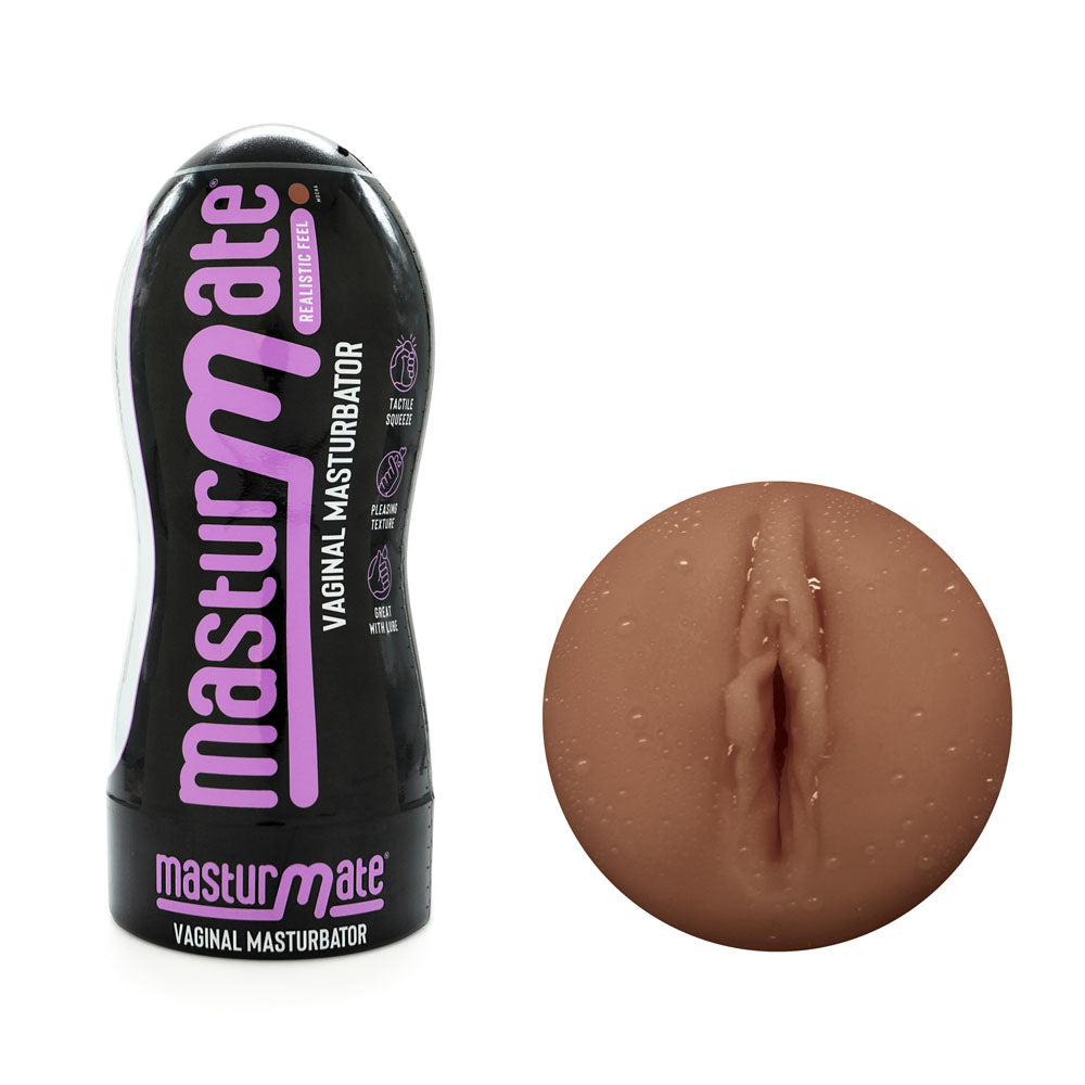 Masturmate - Vagina - Mocha - Brown Vagina Stroker - Naughty by Nature Adult Store