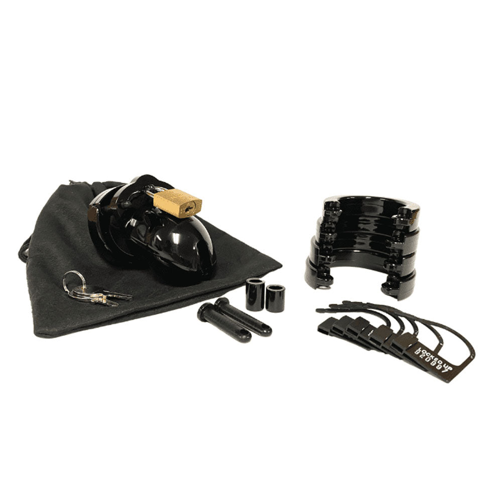 Mr. Stubb Chastity Black 1.75 Inch Cock Cage Kit