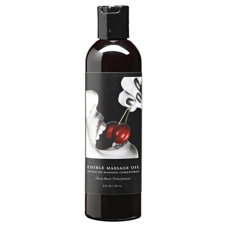 Edible Massage Oil - Cherry Burst Flavoured - 237 ml Bottle - Naughty by Nature Adult Store