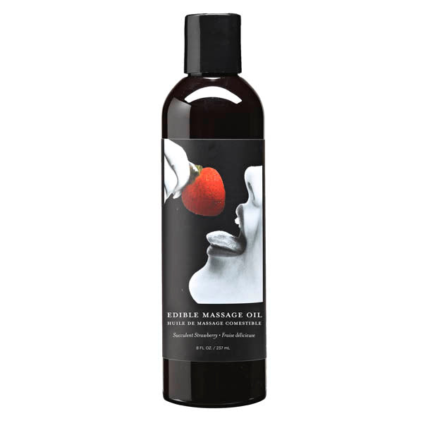 Edible Massage Oil - Succulent Strawberry Flavoured - Naughty by Nature Adult Store