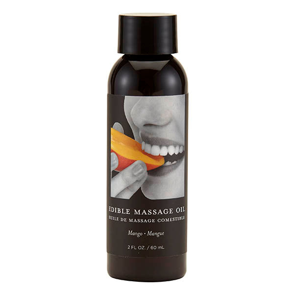 Edible Massage Oil - Mango Flavoured - 59 ml Bottle - Naughty by Nature Adult Store