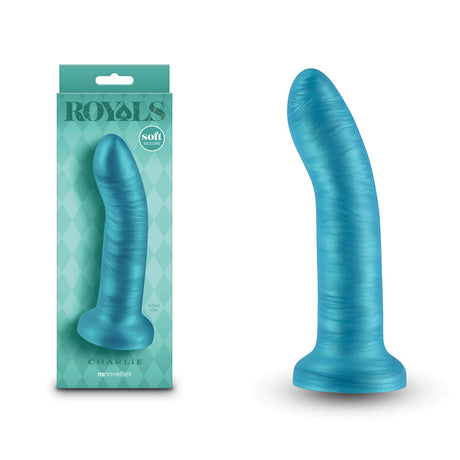 Royals - 6'' Charlie - Metallic Blue 17 cm Dong - Naughty by Nature Adult Store