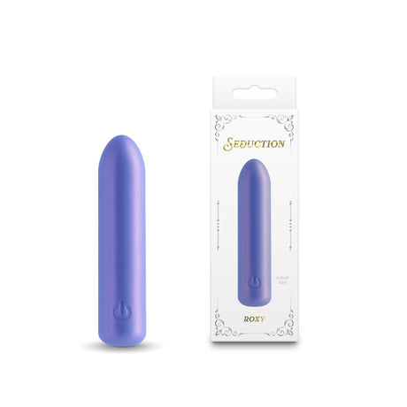 Seduction - Roxy - Metallic Blue - Metallic Blue 9 cm USB Rechargeable Vibrating Bullet - Naughty by Nature Adult Store