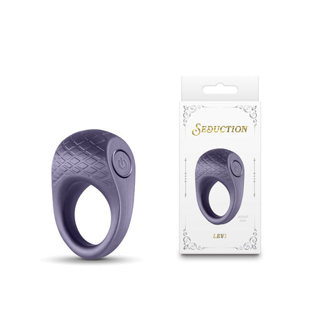 Seduction - Levi - Metallic Grey - Metallic Grey USB Rechargeable Vibrating Cock Ring - Naughty by Nature Adult Store