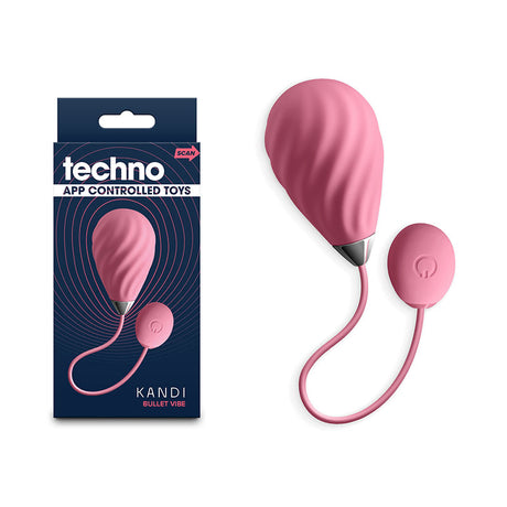 Techno - Kandi - Pink USB Rechargeable Vibrating Egg with App Control - Naughty by Nature Adult Store