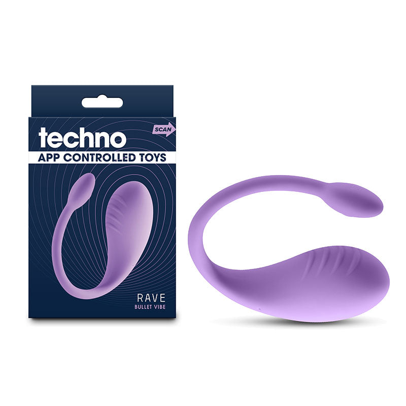 Techno - Rave - Purple - Purple USB Rechargeable Vibrator with App Control - Naughty by Nature Adult Store