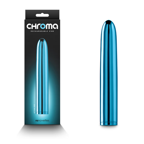 Chroma - Teal - Metallic Teal 17 cm USB Rechargeable Vibrator - Naughty by Nature Adult Store