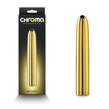 Chroma - Gold - Gold 17 cm USB Rechargeable Vibrator - Naughty by Nature Adult Store