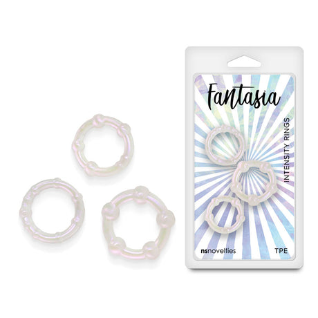 Fantasia - Intensity Rings - Pearl Pearlescent Beaded - Set of 3 Sizes