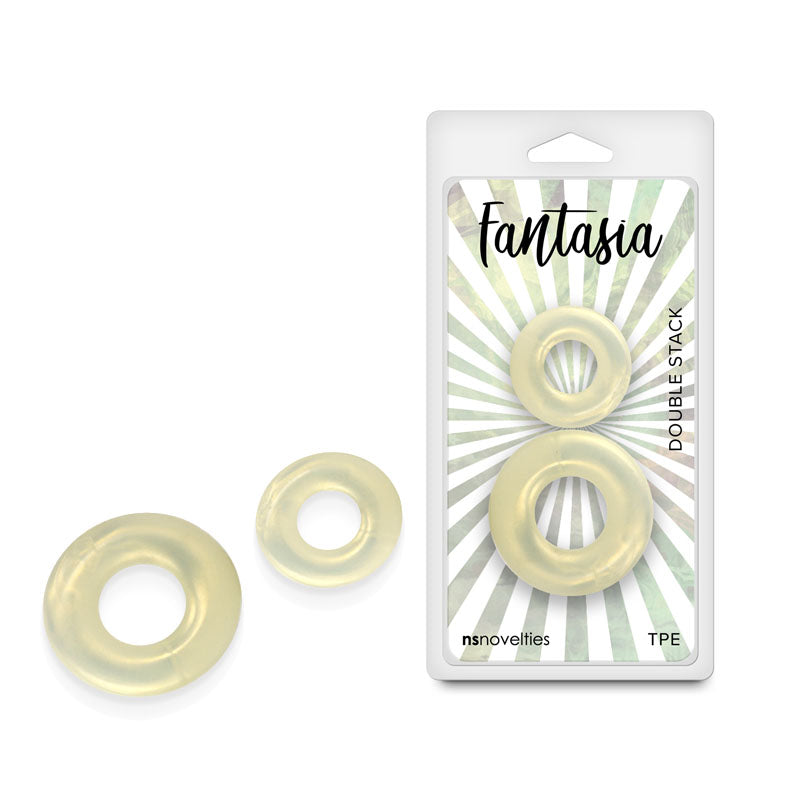 Fantasia - Double Stack - Amber Cock Rings - Set of 2 Sizes