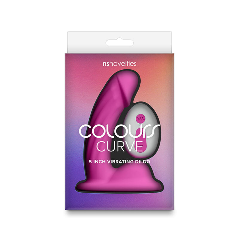 Colours Curve - Vibrating 5'' Dildo - Pink with Wireless Remote