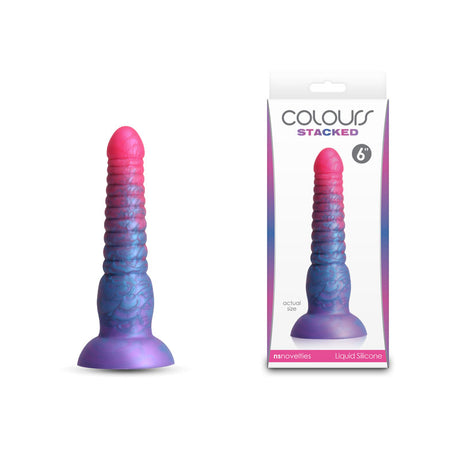 Colours Stacked - 6'' Dildo  Pink/Blue 16 cm Fantasy Dildo