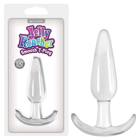 Jelly Rancher Smooth T-Plug - Clear 11 cm (4.3'') Butt Plug - Naughty by Nature Adult Store