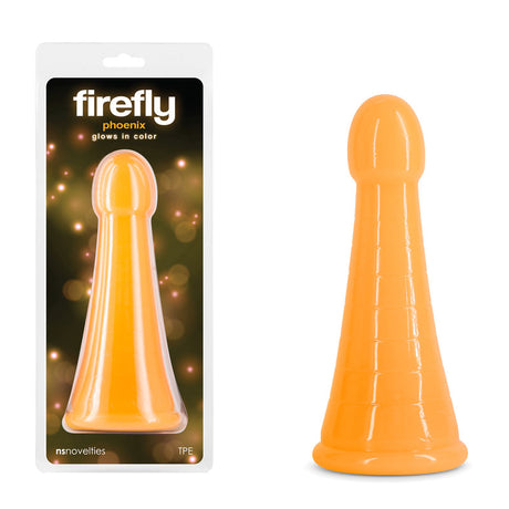 Firefly - Phoenix - Orange - Glow in Dark Orange 19.2 cm Dildo - Naughty by Nature Adult Store