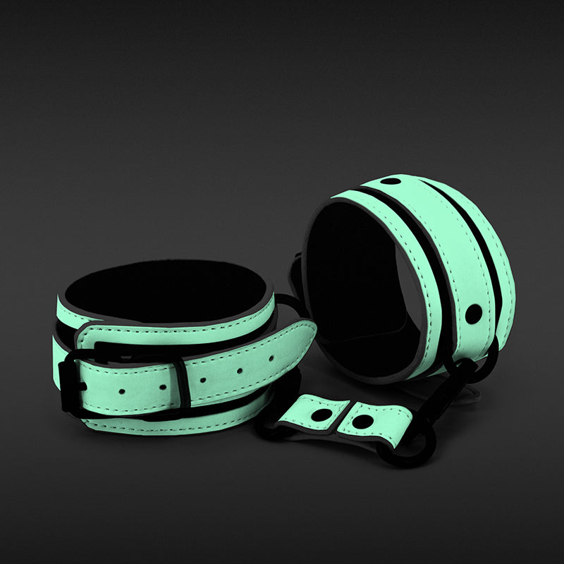 GLO Bondage Ankle Cuff - Glow In Dark Restraint - Naughty by Nature Adult Store