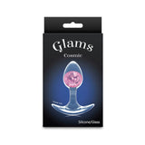 Glams Cosmic - Clear/Pink 8.1 cm Small Butt Plug
