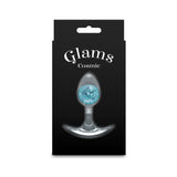 Glams Cosmic - Clear/Blue 8.1 cm Small Butt Plug