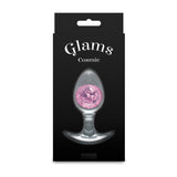 Glams Cosmic - Medium - Clear/Pink 9.5 cm Butt Plug