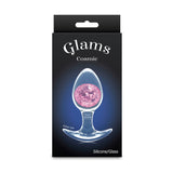 Glams Cosmic - Medium - Clear/Pink 9.5 cm Butt Plug