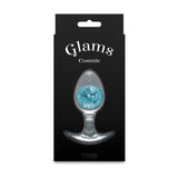 Glams Cosmic - Medium - Clear/Blue 9.5 cm Butt Plug