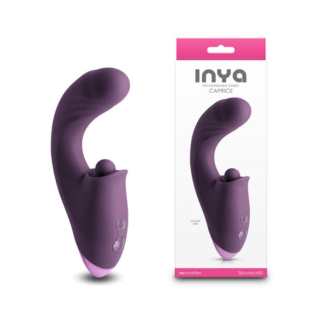 INYA Caprice - Purple USB Rechargeable Vibrator with Clitoral Thumper - Naughty by Nature Adult Store