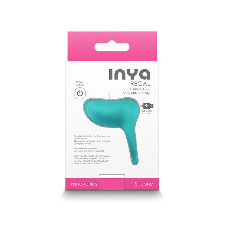 INYA Regal - Teal Rechargeable Finger Stimulator - Naughty by Nature Adult Store