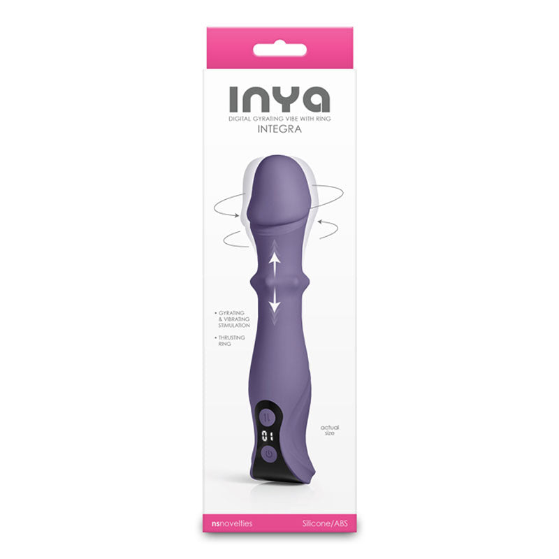 INYA Integra - Grey 18.2 cm Vibrator with Sliding Ring Shaft