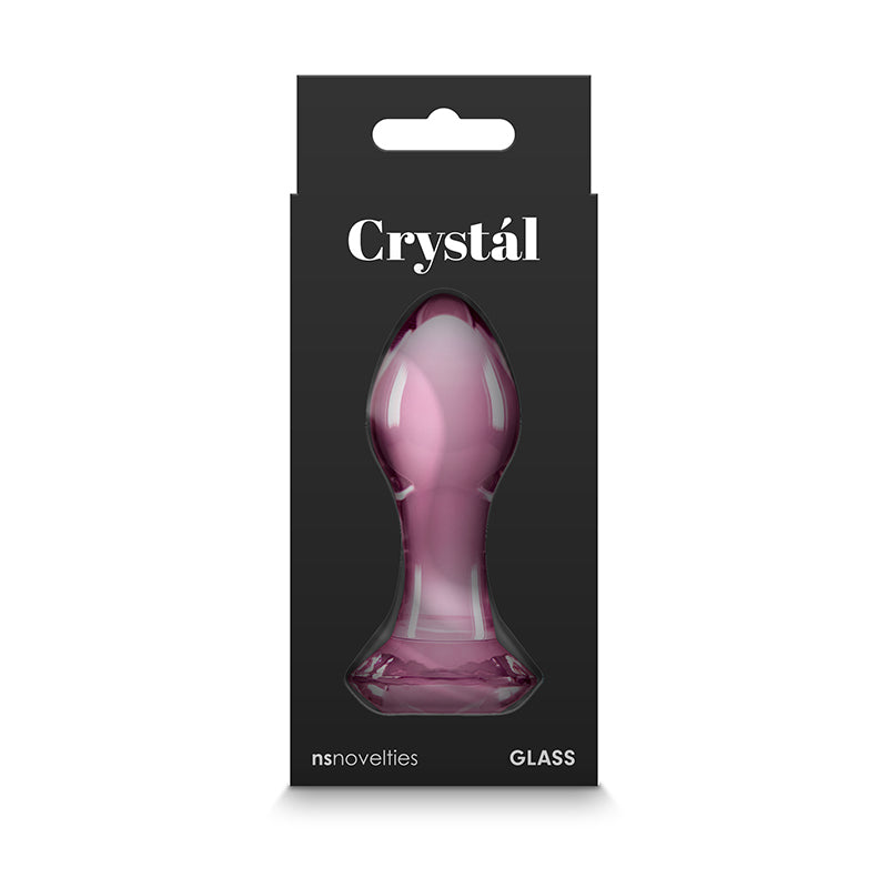 Crystal Gem - Pink - Pink 9 cm Glass Butt Plug - Naughty by Nature Adult Store