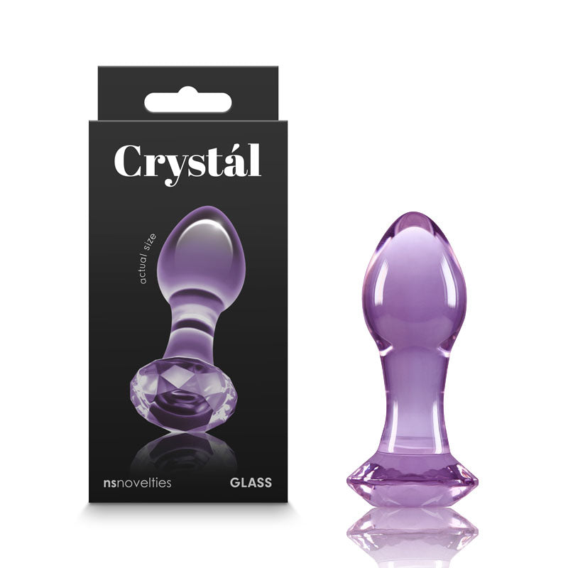 Crystal Gem - Purple 9 cm Glass Butt Plug - Naughty by Nature Adult Store