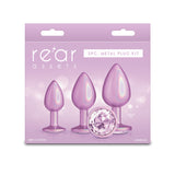 Rear Assets Trainer Kit - Iridescent Pink Metallic Butt Plugs - Set of 3 Sizes