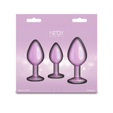 Rear Assets Trainer Kit - Iridescent Pink Metallic Butt Plugs - Set of 3 Sizes