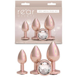 Rear Assets Trainer Kit - Iridescent Champagne Metallic Butt Plugs - Set of 3 Sizes