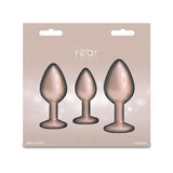 Rear Assets Trainer Kit - Iridescent Champagne Metallic Butt Plugs - Set of 3 Sizes