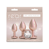 Rear Assets Trainer Kit - Iridescent Champagne Metallic Butt Plugs - Set of 3 Sizes