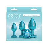 Rear Assets Trainer Kit - Iridescent Teal Metallic Butt Plugs - Set of 3 Sizes
