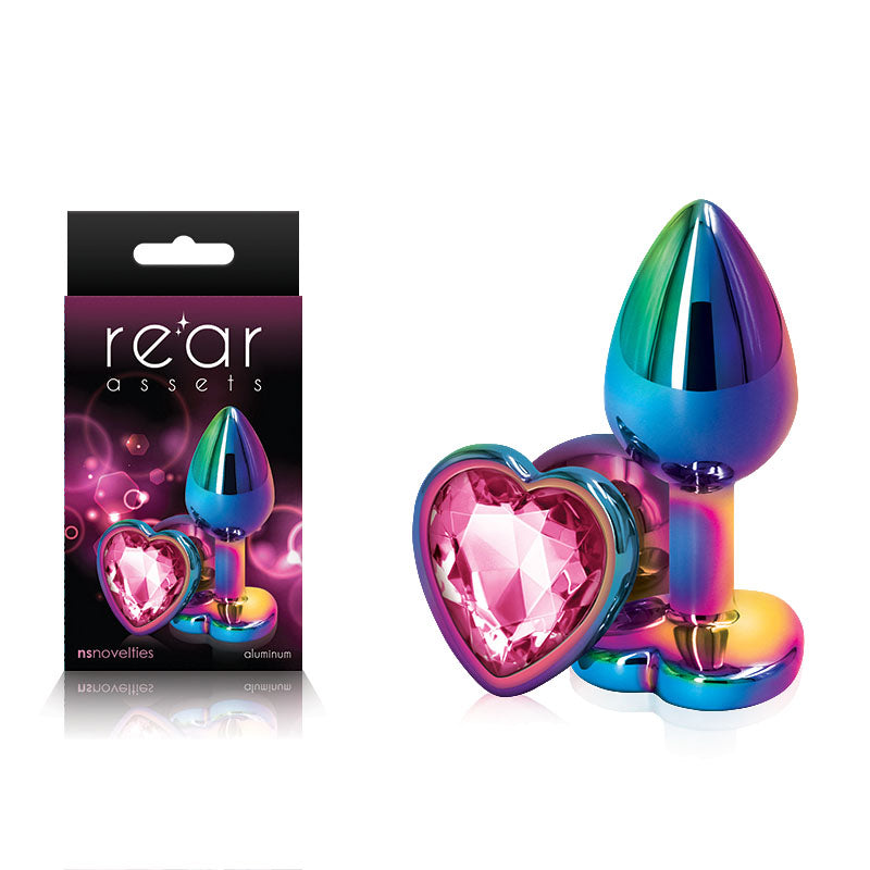 Rear Assets Multi Coloured Heart - Pink Heart Gem Base - Naughty by Nature Adult Store