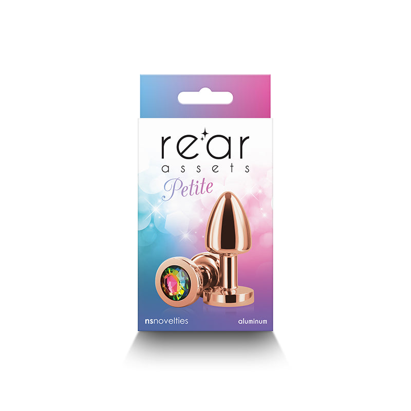 Rear Assets Petite - Rose Gold with Rainbow Gem - Naughty by Nature Adult Store