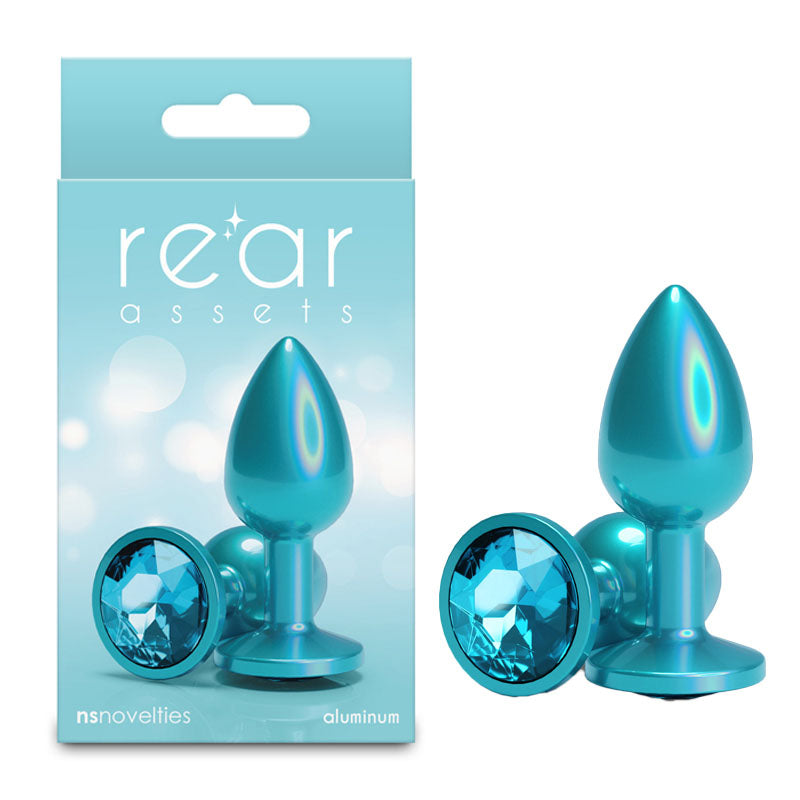 Rear Assets Iridescent - Iridescent Teal 7.1 cm Small Butt Plug