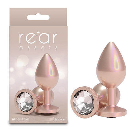 Rear Assets Iridescent - Iridescent Champagne 8.2 cm Medium Butt Plug