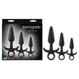 Renegade Men's Tool Kit - Black Butt Plugs with Ring Pulls - Set of 3 Sizes - Naughty by Nature Adult Store