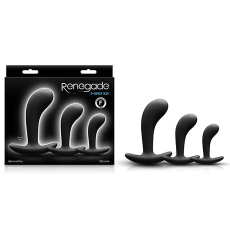 Renegade P Spot Kit - Black Anal Plugs - Set of 3 Sizes - Naughty by Nature Adult Store