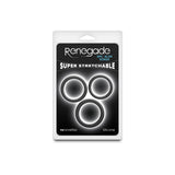 Renegade 3pc Slim Rings - Black Cock Rings - Set of 3 Sizes