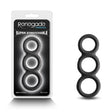 Renegade Threefold - Black - Black Cock & Balls Rings - Naughty by Nature Adult Store