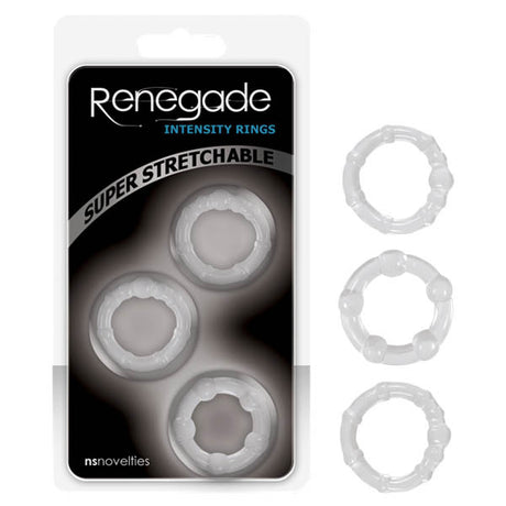 Renegade Intensity Rings - Clear Cock Rings Set of 3 - Naughty by Nature Adult Store