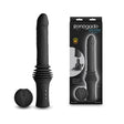 Renegade Super Stroker - Black - Black 36.8 cm USB Rechargeable Thrusting Vibrator with Remote Control & Stand - Naughty by Nature Adult Store