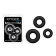 Renegade 3pc Fireman Rings - Black - Black Cock Rings - Set of 3 Sizes - Naughty by Nature Adult Store