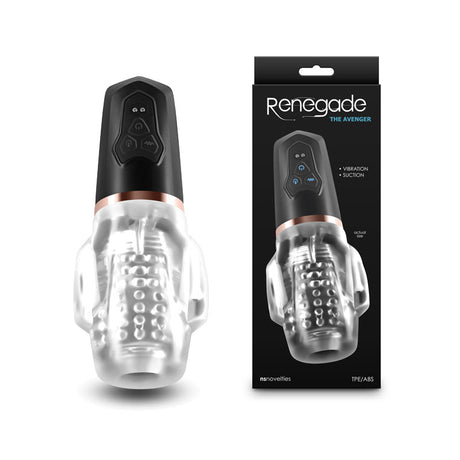 Renegade Avenger - Rechargeable Sucking Masturbator - Naughty by Nature Adult Store